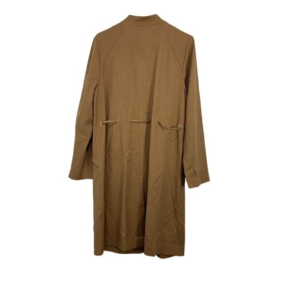 Chicos Brown Button-Front Utility Jacket Drawstring Waist & Zipper Pockets SZ 2 - Picture 9 of 14